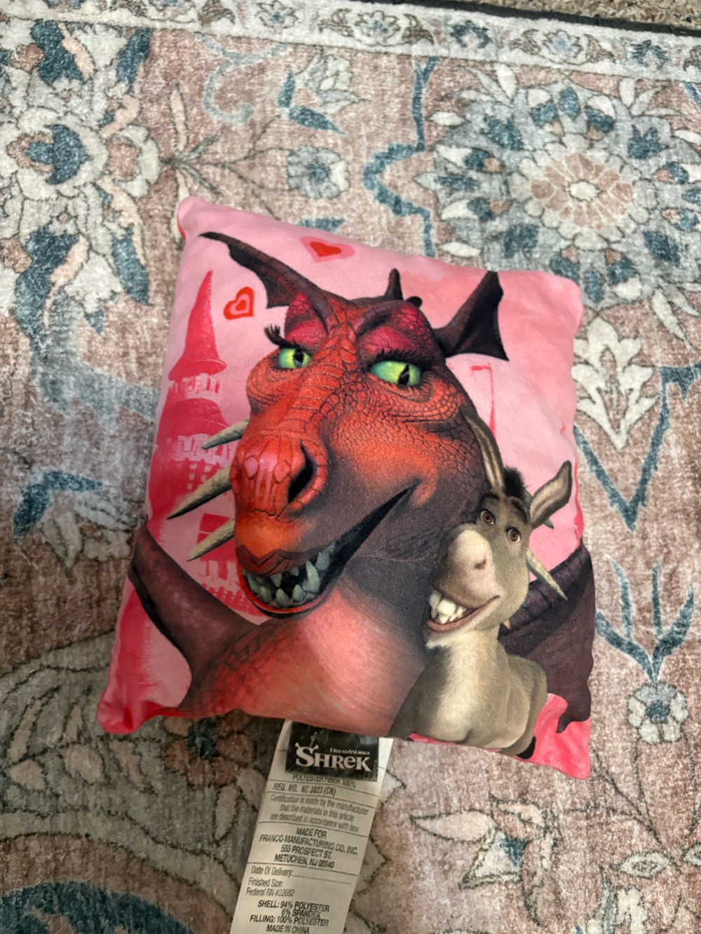 SHREK Dragon & Donkey DreamWorks Plush Pillow